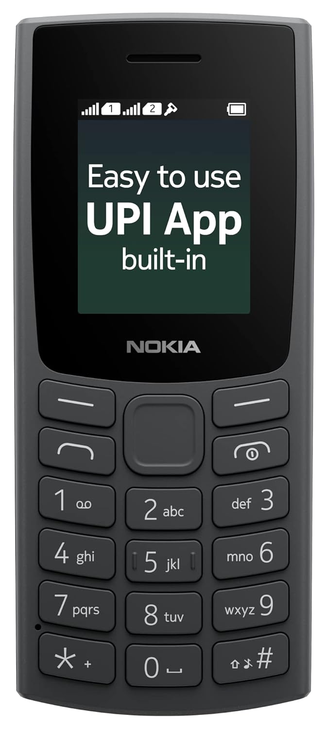 Nokia All-New 105 Dual Sim Keypad Phone with Built-in UPI Payments, Long-Lasting Battery, Wireless FM Radio