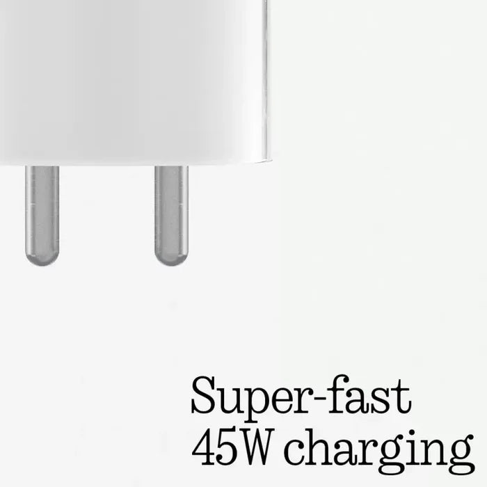 Nothing phone 45W, USB-C Compatible Power Charger (White) - Unboxify