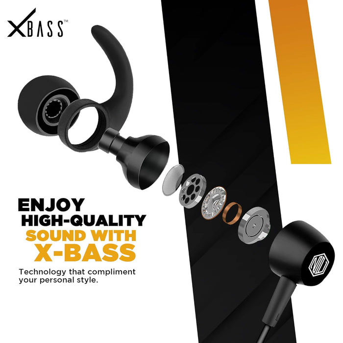 Nu Republic Cosmo X3 Vibro Wireless Bluetooth in Ear Neckband Earphone with Mic (Black)