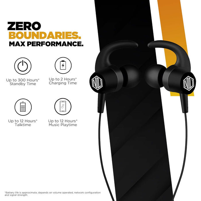 Nu Republic Cosmo X3 Vibro Wireless Bluetooth in Ear Neckband Earphone with Mic (Black)