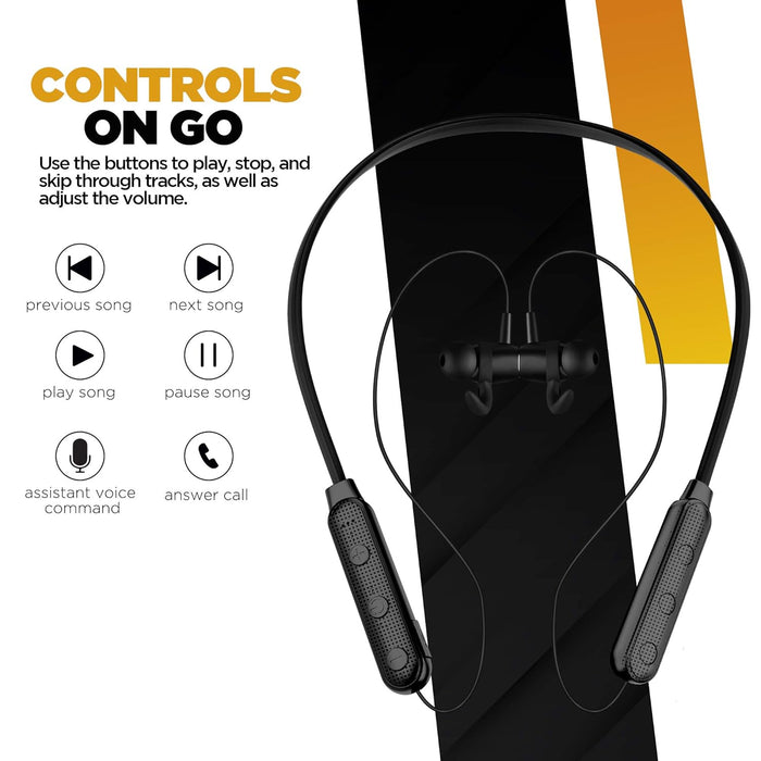 Nu Republic Cosmo X3 Vibro Wireless Bluetooth in Ear Neckband Earphone with Mic (Black)