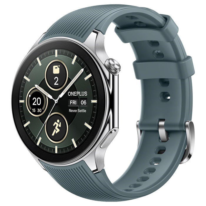OnePlus Watch 2 with Wear OS 4,Snapdragon W5 Chipset,Upto 100hrs battery life,1.43’’ AMOLED Display,Stainless Steel & Sapphire Crystal build,Dual Frequency GPS,5 ATM, IP68 & BT Calling - Unboxify