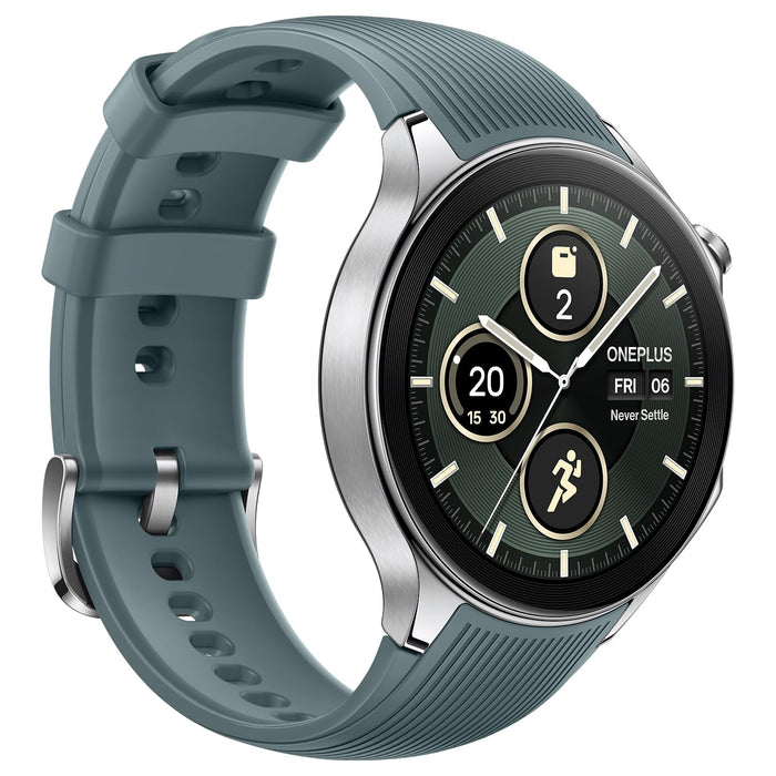 OnePlus Watch 2 with Wear OS 4,Snapdragon W5 Chipset,Upto 100hrs battery life,1.43’’ AMOLED Display,Stainless Steel & Sapphire Crystal build,Dual Frequency GPS,5 ATM, IP68 & BT Calling - Unboxify