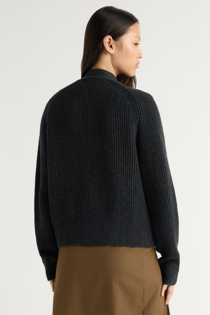 May-Li | Otto Wide-Placket Organic Cotton Cardigan in Size Small