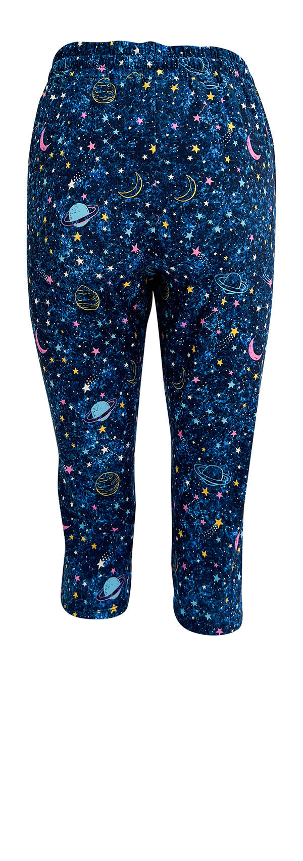 Slim fit Out Of This World Joggers with intergalactic star and planet print, cuffed bottoms, drawstring waist, and pockets in soft fabric