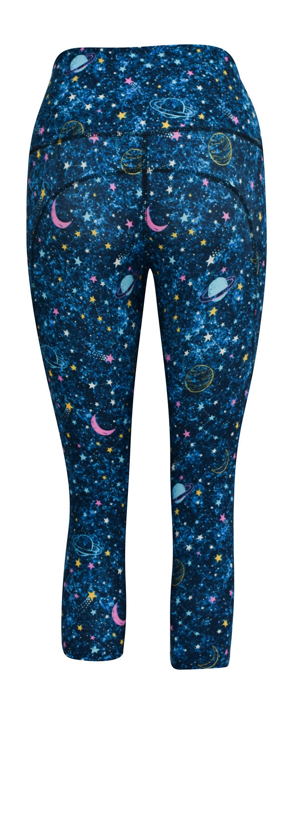Out of this world intergalactic leggings with deep side pockets and celestial pattern