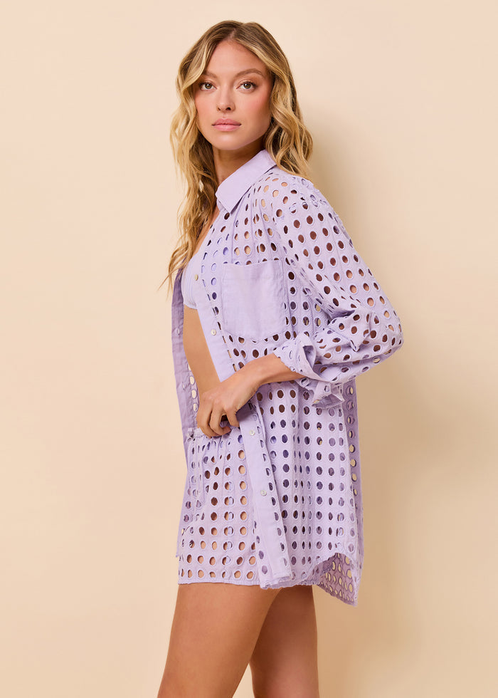 Oxford Tunic Classic Eyelet Soft Iris
