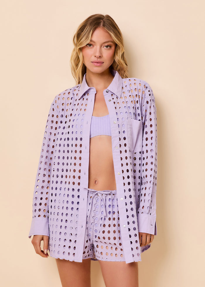 Oxford Tunic Classic Eyelet Soft Iris