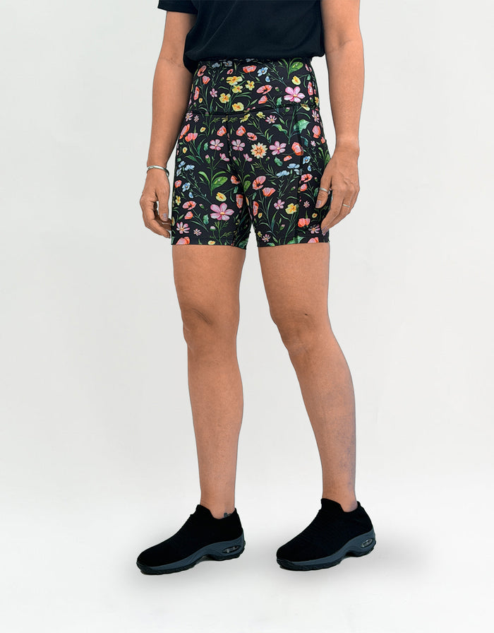 Painter's Meadow Activewear Shorts + Pockets