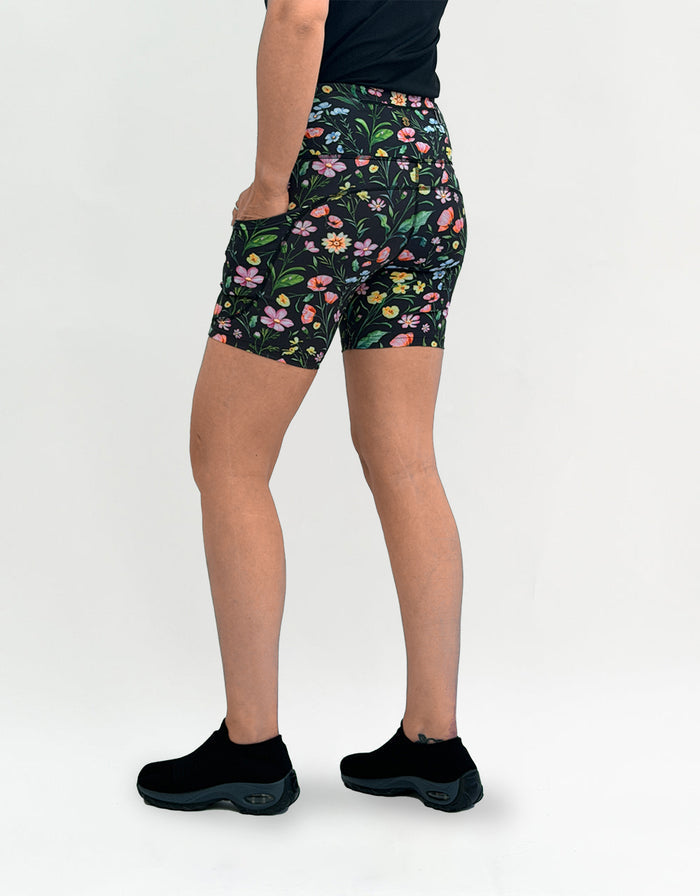 Painter's Meadow Activewear Shorts + Pockets