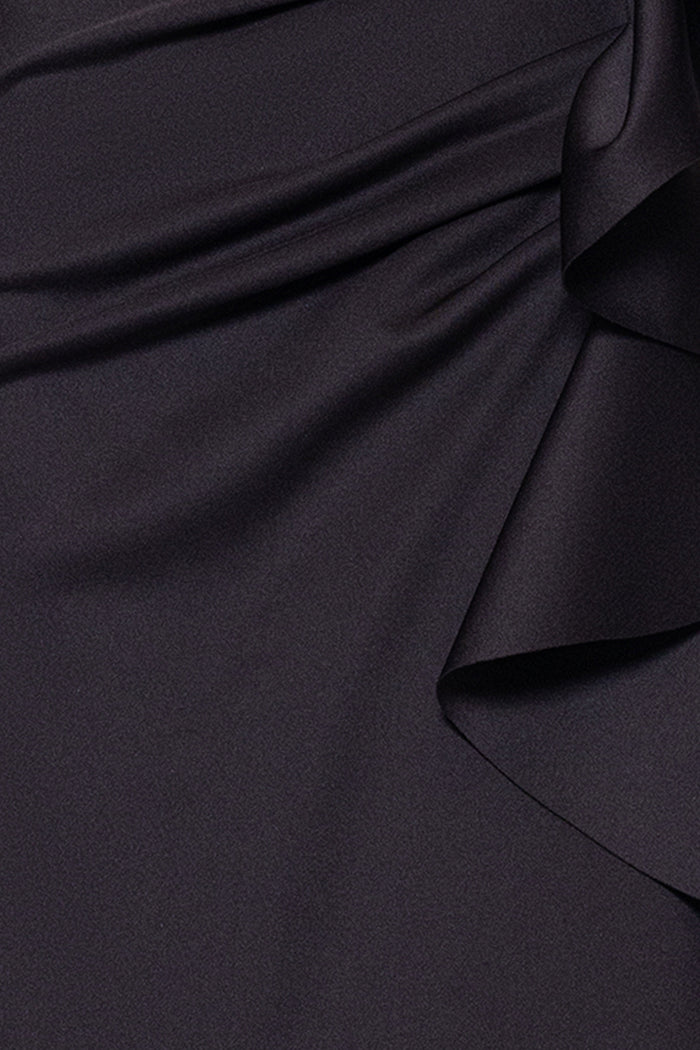 "Patti" Techno Scuba Off The Shoulder Dress