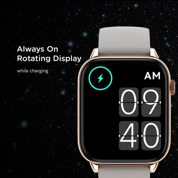 Pebble Cosmos Ultra 1.91" High Resolution Curved Display with Ultra-Thin Dial and Bluetooth Calling - Ovory Gold - Unboxify