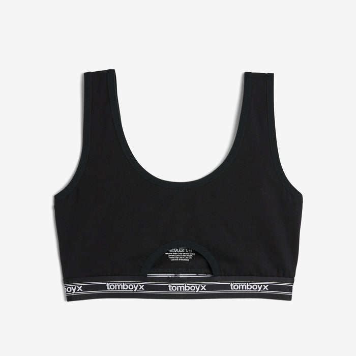 Peekaboo Soft Bra - Black Retro Logo