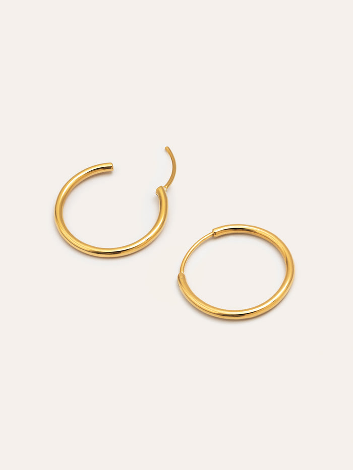 Pendientes Aro Maria M Acero Baño Oro