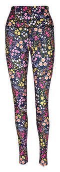 Floral print leggings with pockets, high-rise waistband, and breathable stretch fabric