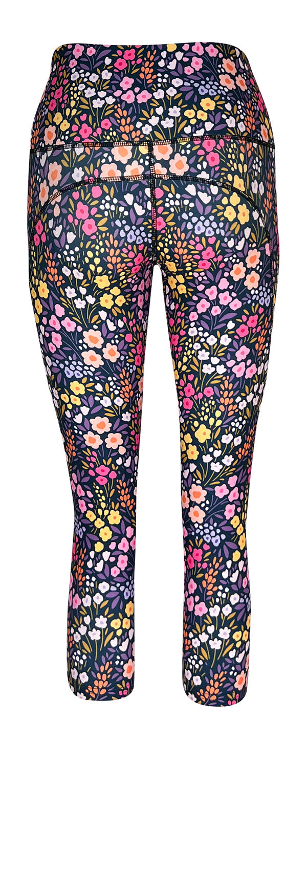 colorful floral leggings with pockets and high-rise waistband