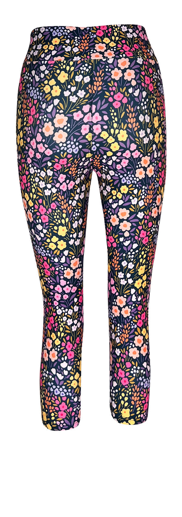 Floral patterned leggings for women with vibrant colors and elastic waistband