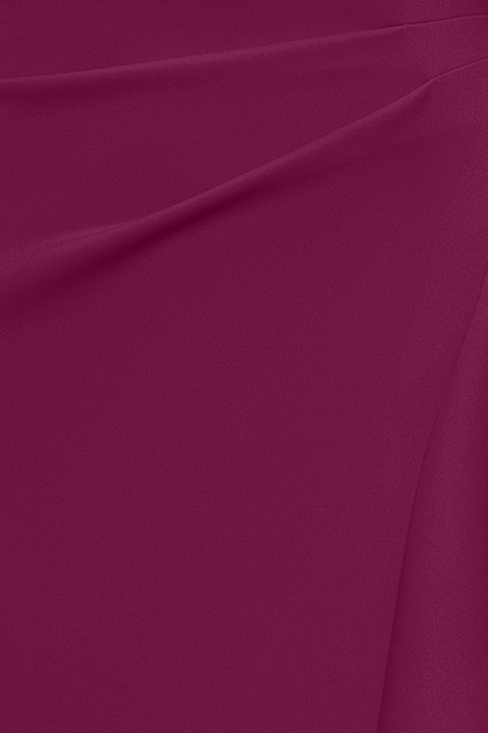 Raisin Petite “Dolly” Techno Scuba Off-the-Shoulder Ruffle Dress, techno scuba fabric detail