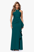Hunter Petite “Gigi” Techno Scuba Cross Neck Dress, front view