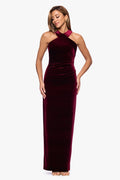 Petite "Milan" Velvet Cross Top Dress