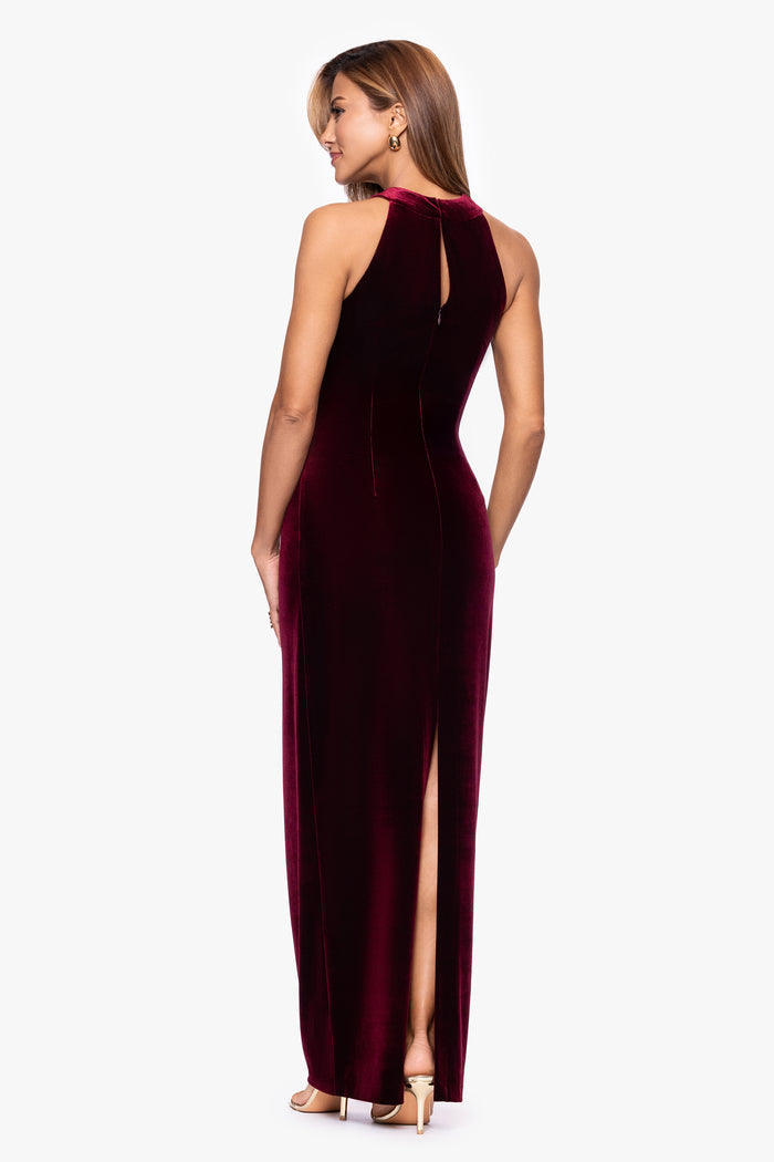 Petite "Milan" Velvet Cross Top Dress