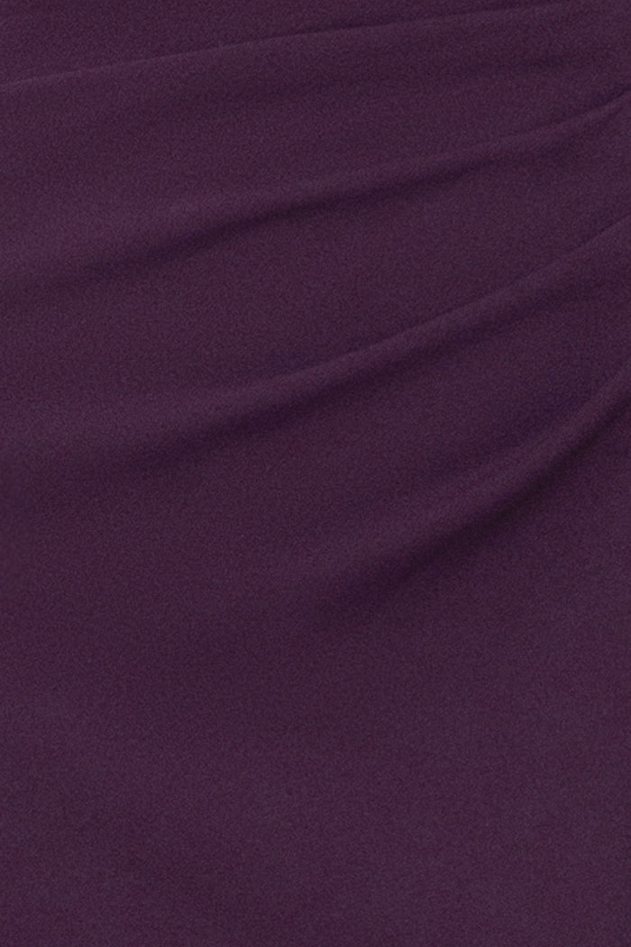 Petite "Ophelia" Scuba Crepe Off Shoulder Dress