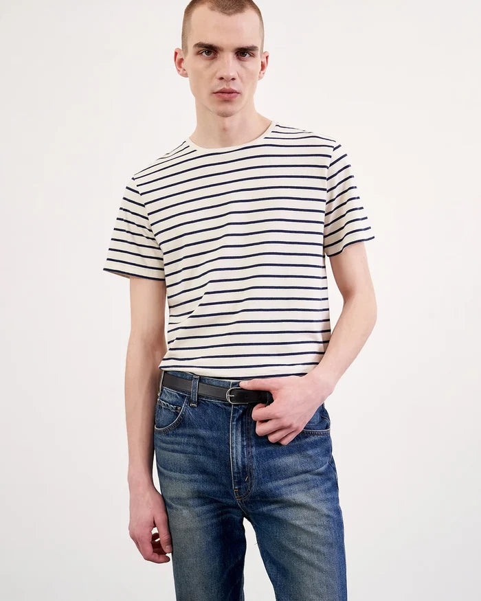 NAVY/IVORY STRIPE
