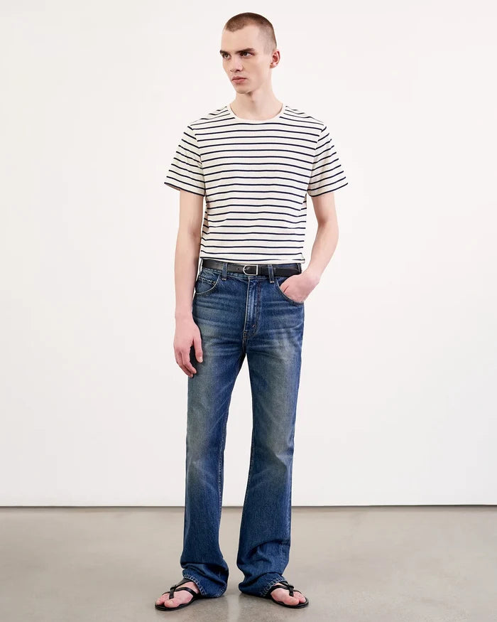 NAVY/IVORY STRIPE