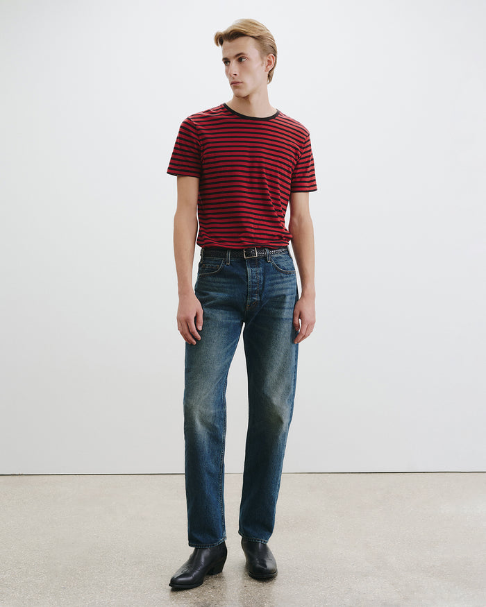 BLACK/ RED STRIPE