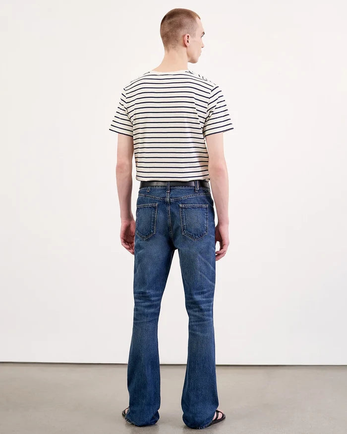 NAVY/IVORY STRIPE