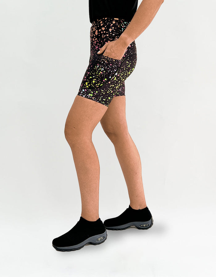 Pink Galaxy Activewear Shorts + Pockets