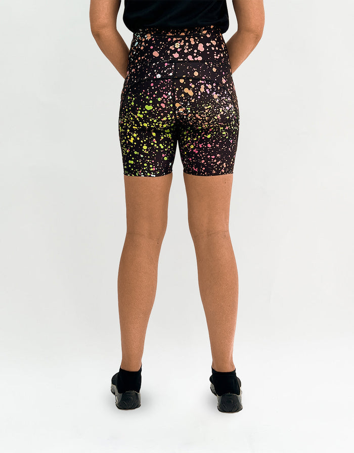 Pink Galaxy Activewear Shorts + Pockets