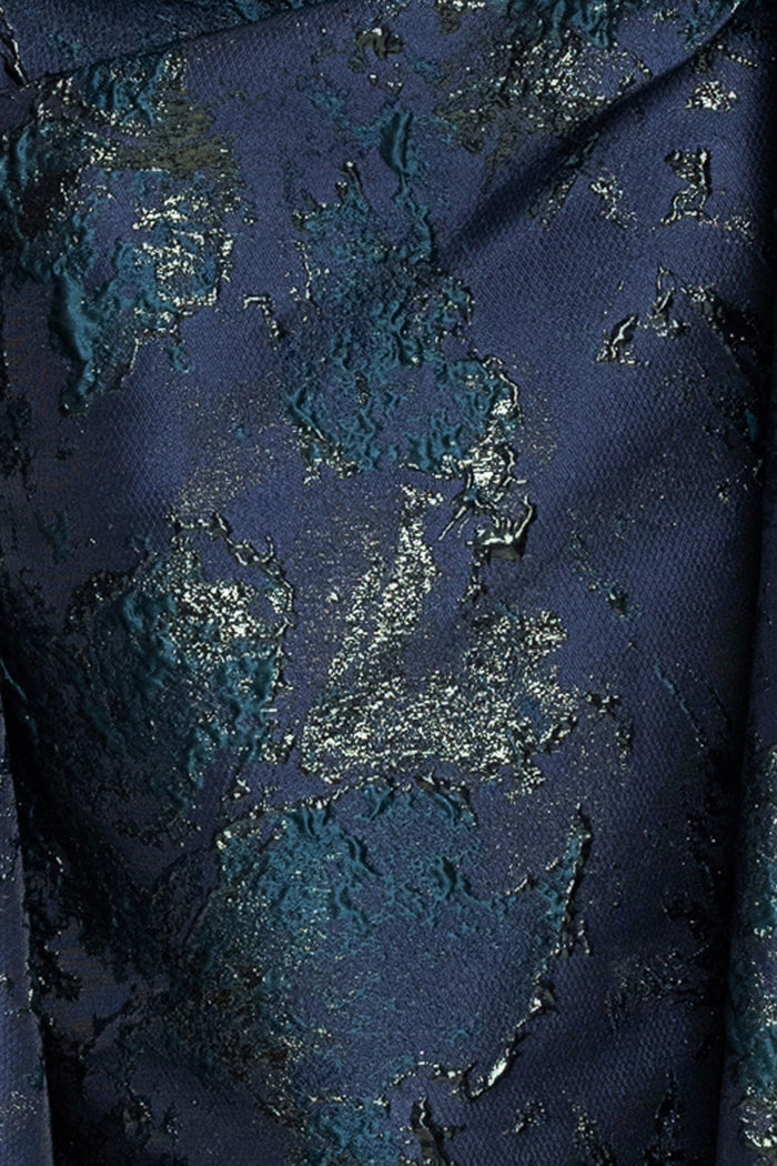 "Piper" Brocade One Shoulder Gown