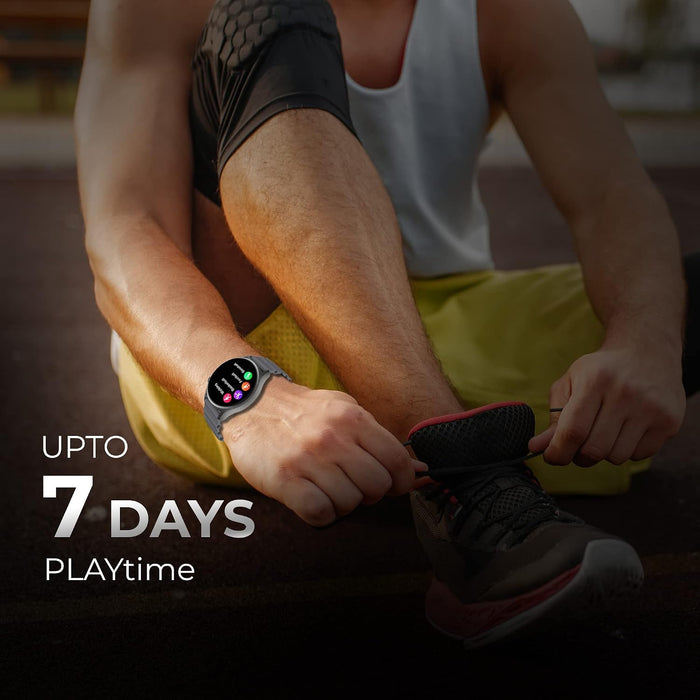 PLAYFIT Flaunt 2 1.43" AMOLED Round Display with Rotary Crown (Grey)