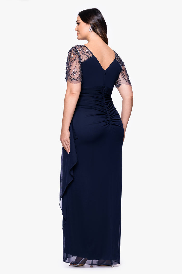 Navy Plus “Lana” dress, back view