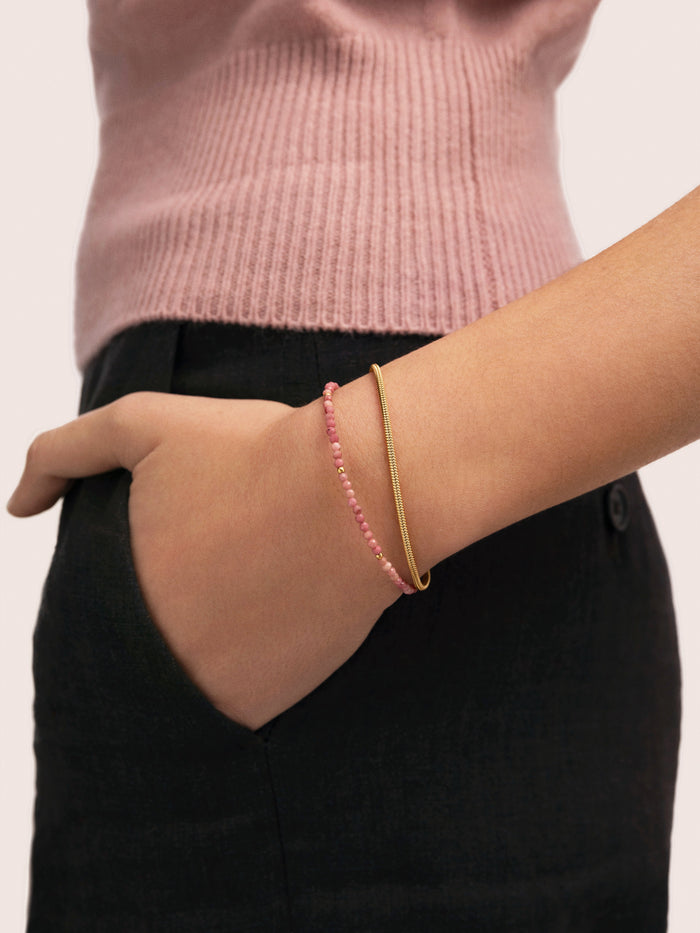 Pulsera Cleopatra Rose Acero Baño Oro