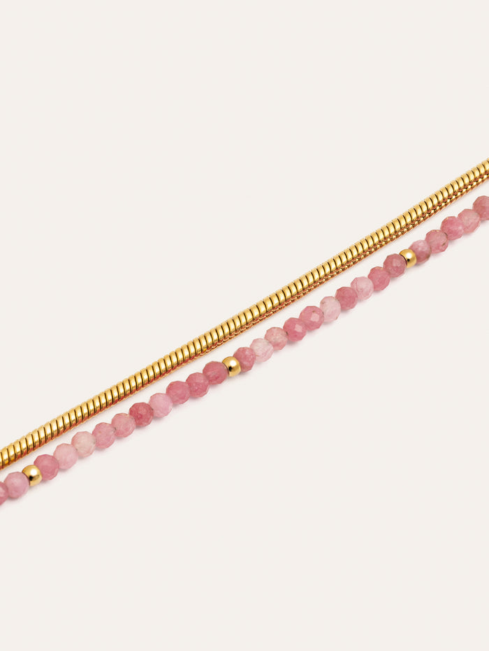 Pulsera Cleopatra Rose Acero Baño Oro