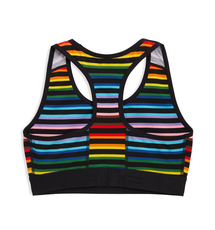 Racerback Soft Bra - Progress Pride Stripes-Bra-TomboyX