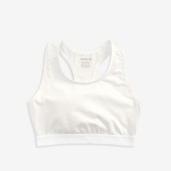 Racerback Soft Bra - X= White