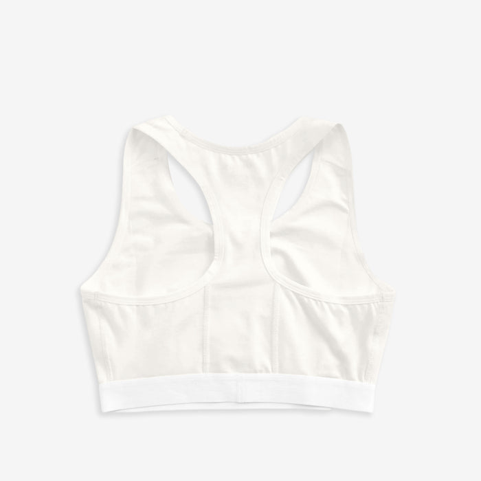Racerback Soft Bra - X= White