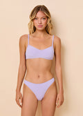 Rachel Bikini Top Luxe Rib Soft Iris