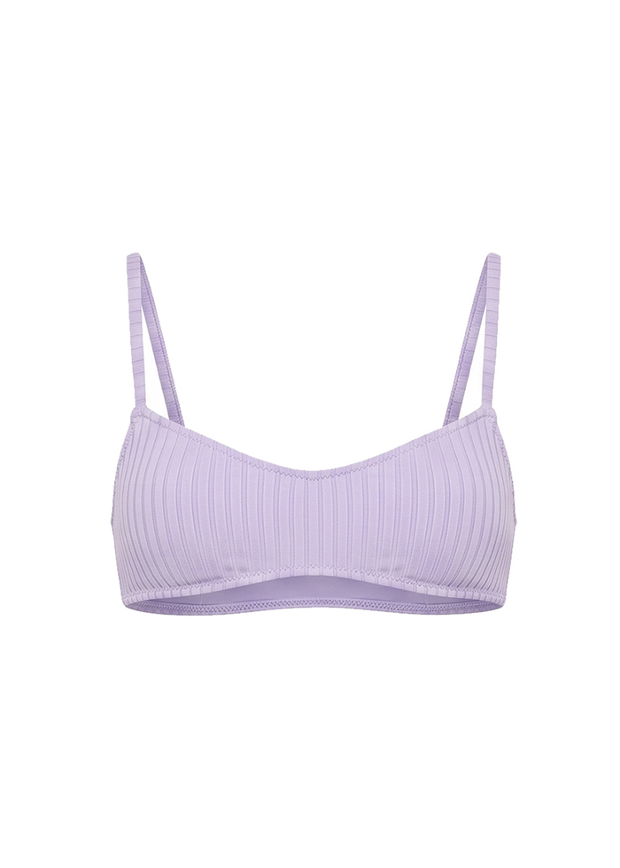 Rachel Bikini Top Luxe Rib Soft Iris