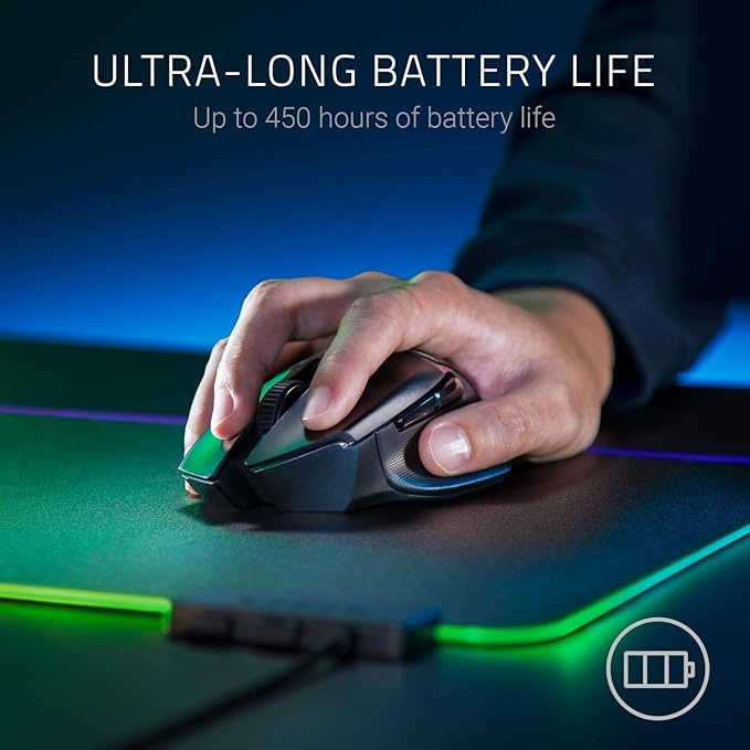 Razer Basilisk X HyperSpeed Wireless Gaming Mouse: Bluetooth & HyperSpeed Wireless Compatible - Unboxify