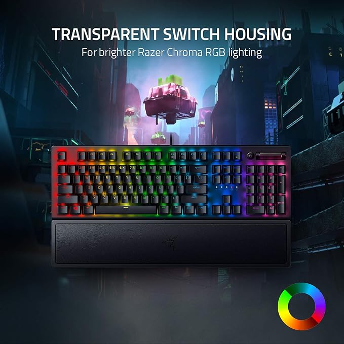 Razer BlackWidow V3 - Black - Mechanical Gaming Keyboard with Razer Chroma RGB - Green Switch - RZ03-03540100-R3M1 - Unboxify