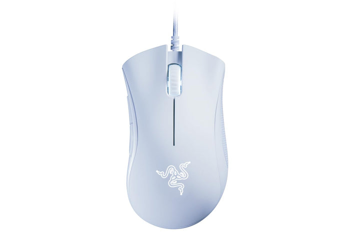 Razer DeathAdder Essential White Edition - 6400 DPI Ergonomic Wired Gaming Mouse - RZ01-03850200-R3M1 - Unboxify