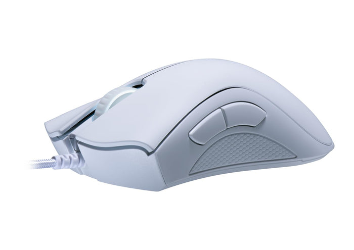 Razer DeathAdder Essential White Edition - 6400 DPI Ergonomic Wired Gaming Mouse - RZ01-03850200-R3M1 - Unboxify