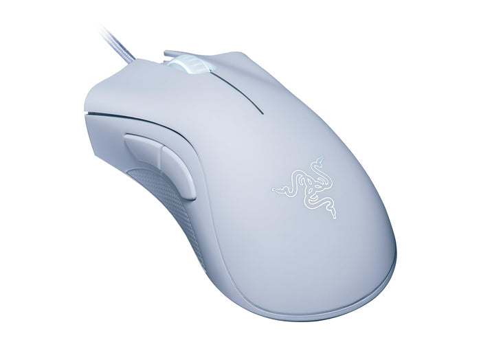 Razer DeathAdder Essential White Edition - 6400 DPI Ergonomic Wired Gaming Mouse - RZ01-03850200-R3M1 - Unboxify