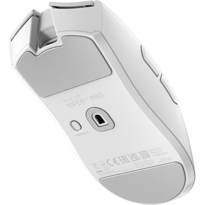 Razer Viper V3 Pro Wireless Esports Gaming Mouse: Symmetrical - 54g Lightweight - 8K Polling - 35K DPI Optical Sensor - Gen3 Optical Switches - 8 Programmable Buttons - 95 Hr Battery - White - Unboxify