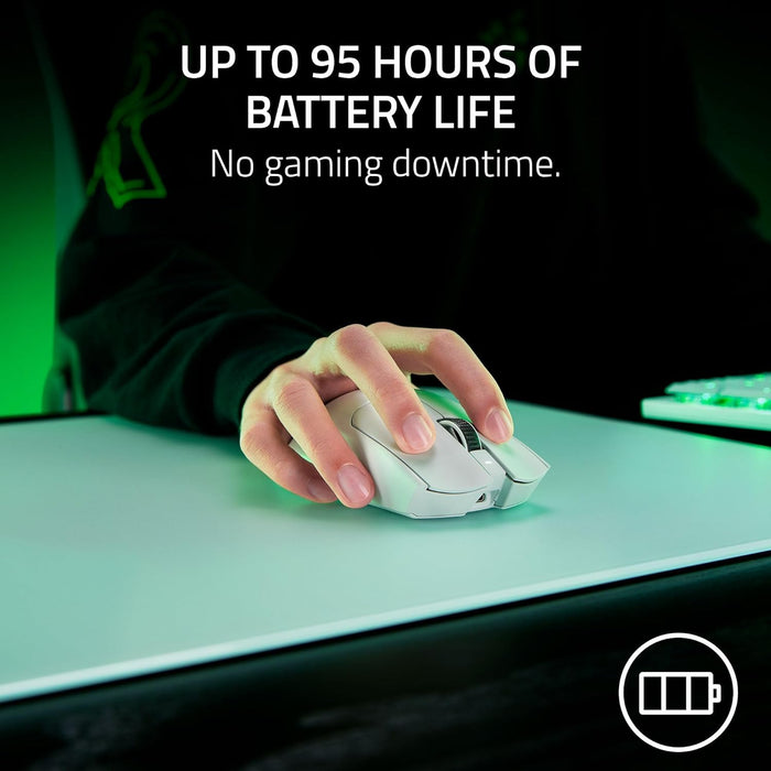 Razer Viper V3 Pro Wireless Esports Gaming Mouse: Symmetrical - 54g Lightweight - 8K Polling - 35K DPI Optical Sensor - Gen3 Optical Switches - 8 Programmable Buttons - 95 Hr Battery - White - Unboxify