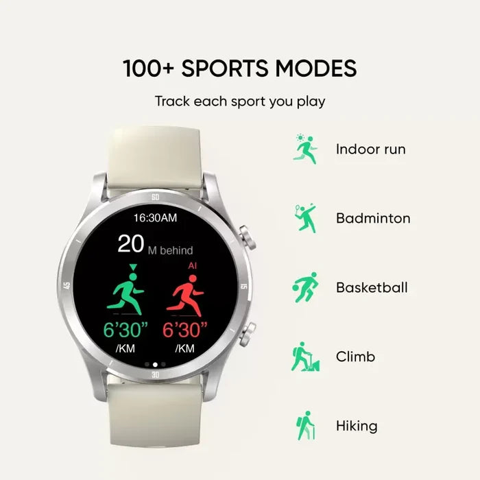 realme TechLife Watch R100 Bluetooth Calling & 1.32 in Metallic Dial Smartwatch